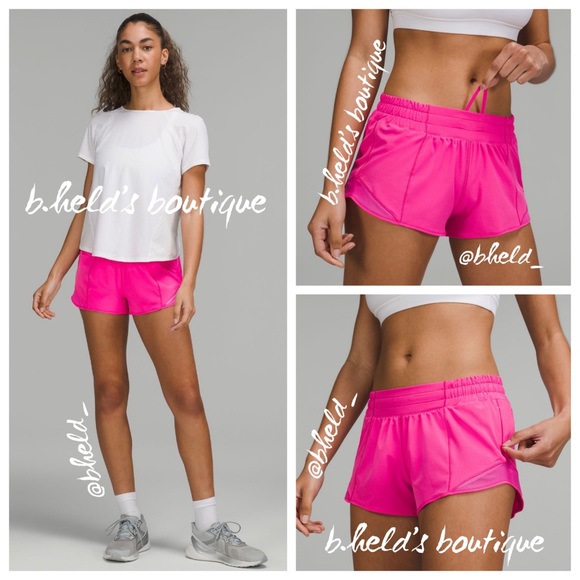 lululemon Hotty Hot Low-Rise Lined Short 2.5" in Sonic Pink Size 0 Brand New NWT - Picture 16 of 16
